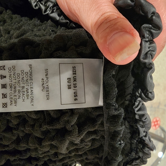 Maniere De Voir Vegan Leather Mini Dress - Picture 6 of 7